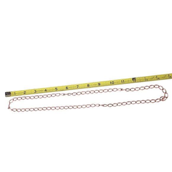 Elegant Rose Gold Tone Twisted Oval Link Chain Necklace Fashion Jewelry - Picture 4 of 4